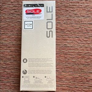 SOLE Shoe Inserts. New In Box. Size Men 6. Women 8.